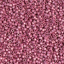 Delica Beads (Miyuki), size 11/0 (same as 12/0), SKU 195006.DB11-1840F, duracoat galvanized matte hot pink, (10gram tube, apprx 1900 beads)