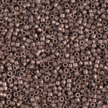 Delica Beads (Miyuki), size 11/0 (same as 12/0), SKU 195006.DB11-1843F, duracoat galvanized matte dark mauve, (10gram tube, apprx 1900 beads)