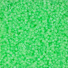 Delica Beads (Miyuki), size 11/0 (same as 12/0), SKU 195006.DB11-2040, luminous mint green,    (10gram tube, apprx 1900 beads)