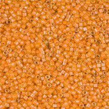 Delica Beads (Miyuki), size 11/0 (same as 12/0), SKU 195006.DB11-2045, luminous mango,    (10gram tube, apprx 1900 beads)