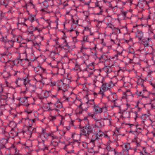 Delica Beads (Miyuki), size 11/0 (same as 12/0), SKU 195006.DB11-2048, luminous pink taffy,    (10gram tube, apprx 1900 beads)