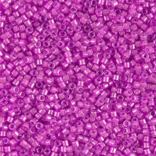 Delica Beads (Miyuki), size 11/0 (same as 12/0), SKU 195006.DB11-2049, luminous hot pink,    (10gram tube, apprx 1900 beads)
