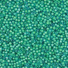 Delica Beads (Miyuki), size 11/0 (same as 12/0), SKU 195006.DB11-2053, luminous mermaid green,    (10gram tube, apprx 1900 beads)