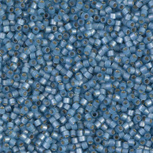 Delica Beads (Miyuki), size 11/0 (same as 12/0), SKU 195006.DB11-2176, duracoat semi frosted silver lined dyed light bayberry, (10gram tube, apprx 1900 beads)