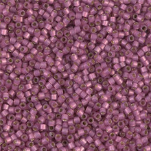 Delica Beads (Miyuki), size 11/0 (same as 12/0), SKU 195006.DB11-2181, duracoat semi frosted silver lined dyed hydrangea, (10gram tube, apprx 1900 beads)