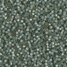 Delica Beads (Miyuki), size 11/0 (same as 12/0), SKU 195006.DB11-2190, duracoat semi frosted silver lined dyed laurel, (10gram tube, apprx 1900 beads)