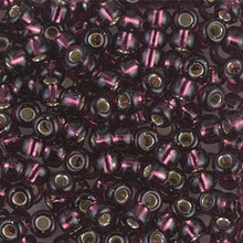 Japanese Miyuki Seed Beads, size 6/0, SKU 111031.MYK6-13, silver lined dark smoky amethyst, (1 tube, apprx 24-28 grams, apprx 315 beads per tube)