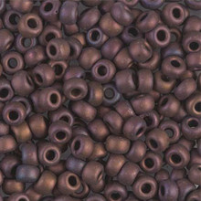 Japanese Miyuki Seed Beads, size 6/0, SKU 111031.MYK6-2005, matte metallic dark raspberry iris, (1 tube, apprx 24-28 grams, apprx 315 beads per tube)