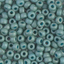 Japanese Miyuki Seed Beads, size 6/0, SKU 111031.MYK6-2028, matte opaque sea foam luster, (1 tube, apprx 24-28 grams, apprx 315 beads per tube)