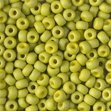 Japanese Miyuki Seed Beads, size 6/0, SKU 111031.MYK6-2316, matte opaque lime, (1 tube, apprx 24-28 grams, apprx 315 beads per tube)
