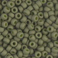 Japanese Miyuki Seed Beads, size 6/0, SKU 111031.MYK6-2318, matte opaque olive, (1 tube, apprx 24-28 grams, apprx 315 beads per tube)
