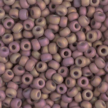 Japanese Miyuki Seed Beads, size 6/0, SKU 111031.MYK6-2331, matte metallic dusky clay AB, (1 tube, apprx 24-28 grams, apprx 315 beads per tube)
