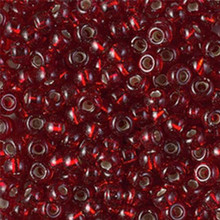 Japanese Miyuki Seed Beads, size 6/0, SKU 111031.MYK6-2427, silverlined dark ruby, (1 tube, apprx 24-28 grams, apprx 315 beads per tube)