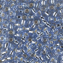 Japanese Miyuki Seed Beads, size 6/0, SKU 111031.MYK6-2430, silverlined light sapphire, (1 tube, apprx 24-28 grams, apprx 315 beads per tube)
