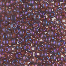 Japanese Miyuki Seed Beads, size 6/0, SKU 111031.MYK6-0302, claret rainbow gold luster, (1 tube, apprx 24-28 grams, apprx 315 beads per tube)