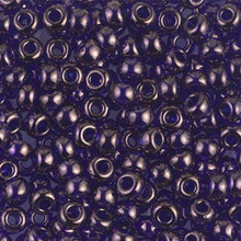 Japanese Miyuki Seed Beads, size 6/0, SKU 111031.MYK6-0308, cobalt gold luster, (1 tube, apprx 24-28 grams, apprx 315 beads per tube)