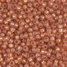 Japanese Miyuki Seed Beads, size 6/0, SKU 111031.MYK6-4233, duracoat silverlined dyed rose gold, (1 tube, apprx 24-28 grams, apprx 315 beads per tube)