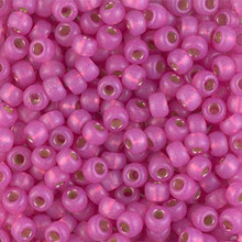 Japanese Miyuki Seed Beads, size 6/0, SKU 111031.MYK6-4238, duracoat silverlined dyed paris pink, (1 tube, apprx 24-28 grams, apprx 315 beads per tube)