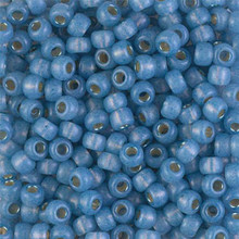 Japanese Miyuki Seed Beads, size 6/0, SKU 111031.MYK6-4242, duracoat silverlined dyed aqua, (1 tube, apprx 24-28 grams, apprx 315 beads per tube)