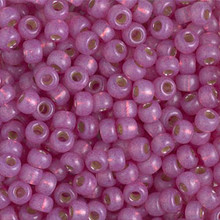 Japanese Miyuki Seed Beads, size 6/0, SKU 111031.MYK6-4246, duracoat silverlined dyed lilac, (1 tube, apprx 24-28 grams, apprx 315 beads per tube)