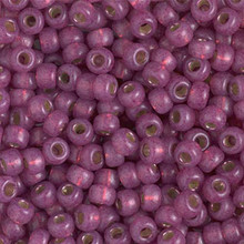 Japanese Miyuki Seed Beads, size 6/0, SKU 111031.MYK6-4247, duracoat silverlined dyed peony pink, (1 tube, apprx 24-28 grams, apprx 315 beads per tube)