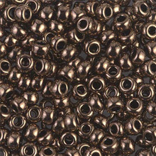 Japanese Miyuki Seed Beads, size 6/0, SKU 111031.MYK6-0461, metallic chocolate, (1 tube, apprx 24-28 grams, apprx 315 beads per tube)