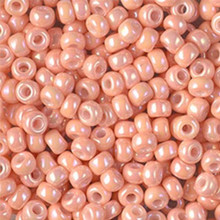 Japanese Miyuki Seed Beads, size 6/0, SKU 111031.MYK6-0596, opaque tea rose luster, (1 tube, apprx 24-28 grams, apprx 315 beads per tube)