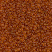 Japanese Miyuki Seed Beads, size 11/0, SKU 111030.MY11-0133F, matte transparent topaz, (1 28-30 gram tube, apprx 3080 beads)