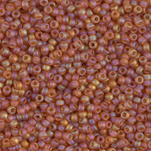 Japanese Miyuki Seed Beads, size 11/0, SKU 111030.MY11-0133FR, matte transparent topaz AB, (1 28-30 gram tube, apprx 3080 beads)