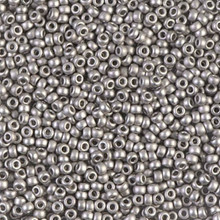 Japanese Miyuki Seed Beads, size 11/0, SKU 111030.MY11-0194F, matte palladium plated, (1- 5 gram tube)