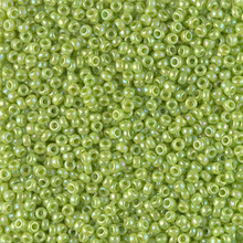Japanese Miyuki Seed Beads, size 11/0, SKU 111030.MY11-0479, opaque chartreuse ab, (1 28-30 gram tube, apprx 3080 beads)