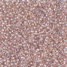 Japanese Miyuki Seed Beads, size 11/0, SKU 111030.MY11-1023, light blush silver lined AB, (1 28-30 gram tube, apprx 3080 beads)