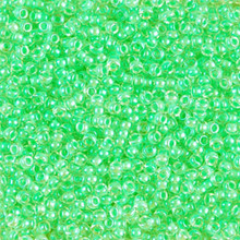 Japanese Miyuki Seed Beads, size 11/0, SKU 111030.MY11-1120, luminous mint green, (1 28-30 gram tube, apprx 3080 beads)