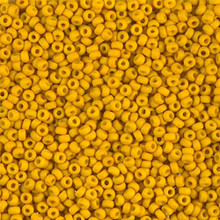 Japanese Miyuki Seed Beads, size 11/0, SKU 111030.MY11-1233, matte opaque mustard, (1 28-30 gram tube, apprx 3080 beads)