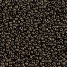 Japanese Miyuki Seed Beads, size 11/0, SKU 111030.MY11-2004, matte metallic dark olive, (1 28-30 gram tube, apprx 3080 beads)