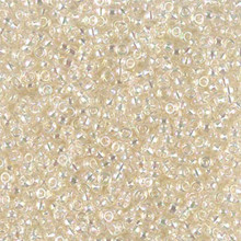 Japanese Miyuki Seed Beads, size 11/0, SKU 111030.MY11-2442, crystal ivory gold luster, (1 28-30 gram tube, apprx 3080 beads)
