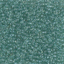 Japanese Miyuki Seed Beads, size 11/0, SKU 111030.MY11-2445, transparent sea foam luster, (1 28-30 gram tube, apprx 3080 beads)