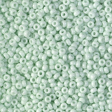 Japanese Miyuki Seed Beads, size 11/0, SKU 111030.MY11-3318, opaque light mint, (1 28-30 gram tube, apprx 3080 beads)