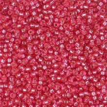 Japanese Miyuki Seed Beads, size 11/0, SKU 111030.MY11-4266, duracoat silverlined dyed hibiscus, (1 28-30 gram tube, apprx 3080 beads)