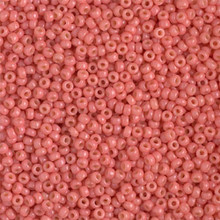 Japanese Miyuki Seed Beads, size 11/0, SKU 111030.MY11-4464, duracoat opaque light watermelon, (1 28-30 gram tube, apprx 3080 beads)