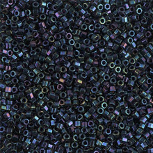 Delica Beads (Miyuki), size 11/0 (same as 12/0), SKU 195006.DB11-0002cut, blue iris cut, (10gram tube, apprx 1900 beads)