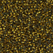 Delica Beads (Miyuki), size 11/0 (same as 12/0), SKU 195006.DB11-0604, olive silver lined, (10gram tube, apprx 1900 beads)