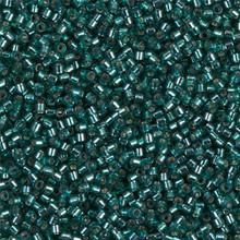 Delica Beads (Miyuki), size 11/0 (same as 12/0), SKU 195006.DB11-0607, teal silver lined, (10gram tube, apprx 1900 beads)