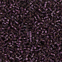 Delica Beads (Miyuki), size 11/0 (same as 12/0), SKU 195006.DB11-0611, wine silver lined, (10gram tube, apprx 1900 beads)