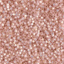 Delica Beads (Miyuki), size 11/0 (same as 12/0), SKU 195006.DB11-0624, light pink alabaster silver lined, (10gram tube, apprx 1900 beads)