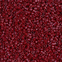 Delica Beads (Miyuki), size 11/0 (same as 12/0), SKU 195006.DB11-0654, dyed opaque cranberry, (10gram tube, apprx 1900 beads)