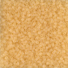 Delica Beads (Miyuki), size 11/0 (same as 12/0), SKU 195006.DB11-1272, matte transparent light staraw, (10gram tube, apprx 1900 beads)