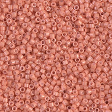 Delica Beads (Miyuki), size 11/0 (same as 12/0), SKU 195006.DB11-1363, dyed opaque peach, (10gram tube, apprx 1900 beads)