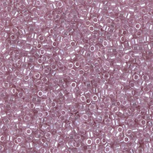 Delica Beads (Miyuki), size 11/0 (same as 12/0), SKU 195006.DB11-1473, transparent pale orchid luster, (10gram tube, apprx 1900 beads)