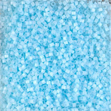 Delica Beads (Miyuki), size 11/0 (same as 12/0), SKU 195006.DB11-1859, silk inside dyed frozen blue, (10gram tube, apprx 1900 beads)